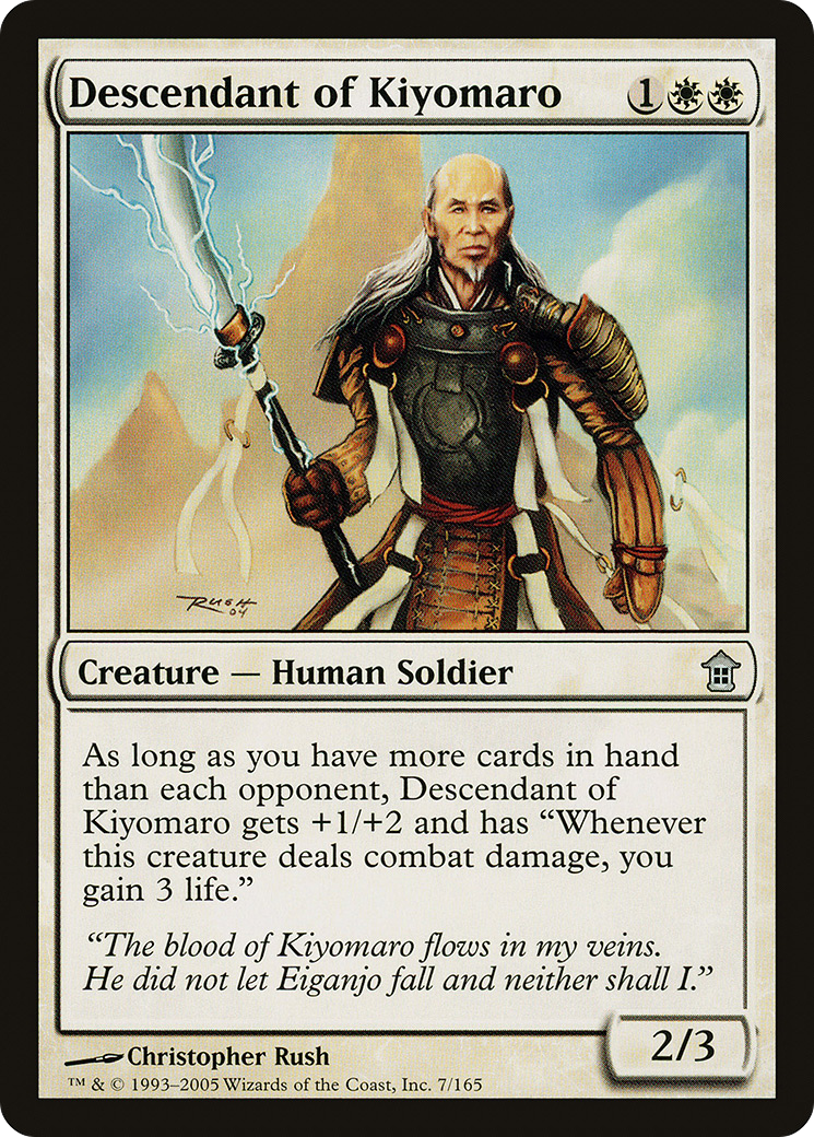 Descendant of Kiyomaro (SOK-007)  Foil - Saviors of Kamigawa