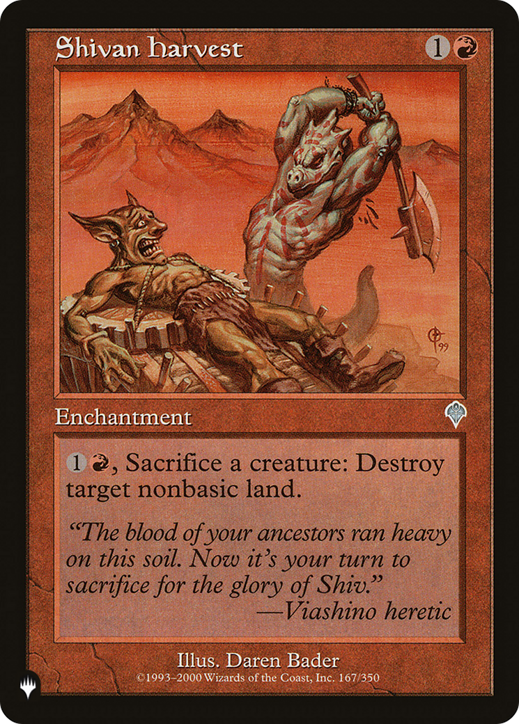 Shivan Harvest (LIST-INV-167)  - The List