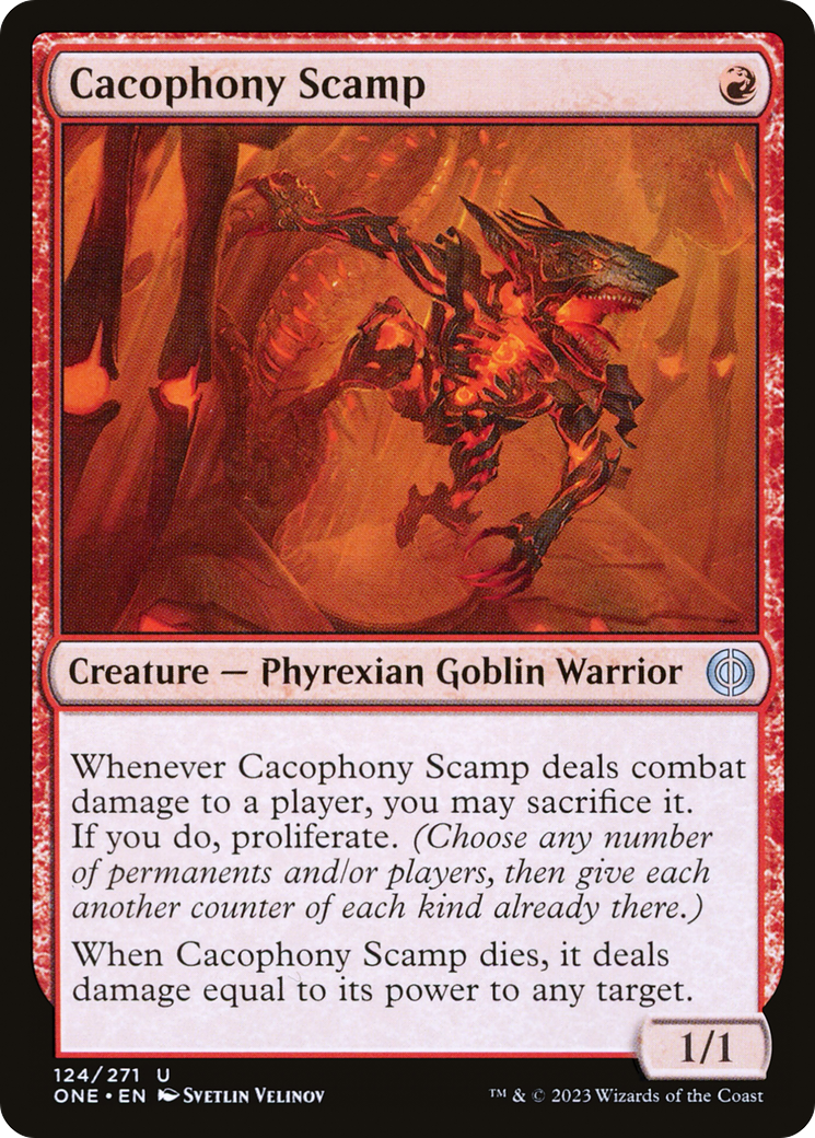 Cacophony Scamp (ONE-124)  - Phyrexia: All Will Be One
