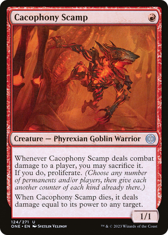 Cacophony Scamp (ONE-124)  - Phyrexia: All Will Be One