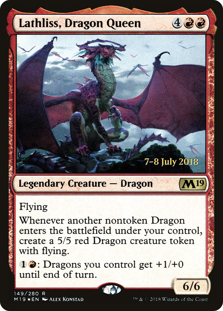 Lathliss, Dragon Queen (PRE-149S) - Core Set 2019 Promos Foil