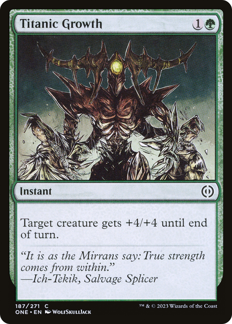 Titanic Growth (ONE-187)  Foil - Phyrexia: All Will Be One