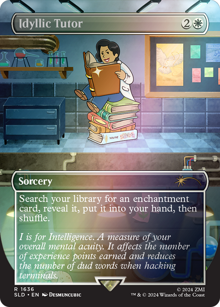 Idyllic Tutor (1636) (Rainbow Foil) (SLD-1636)  Foil - Secret Lair Drop (Borderless)