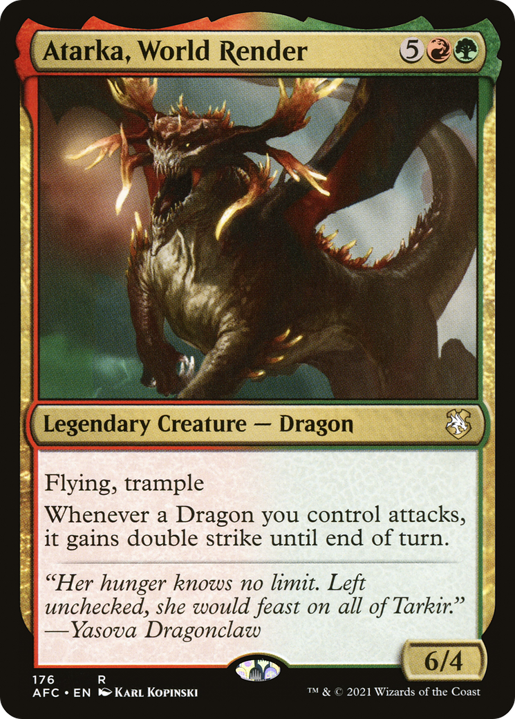 Atarka, World Render (AFC-176) - Adventures in the Forgotten Realms Commander