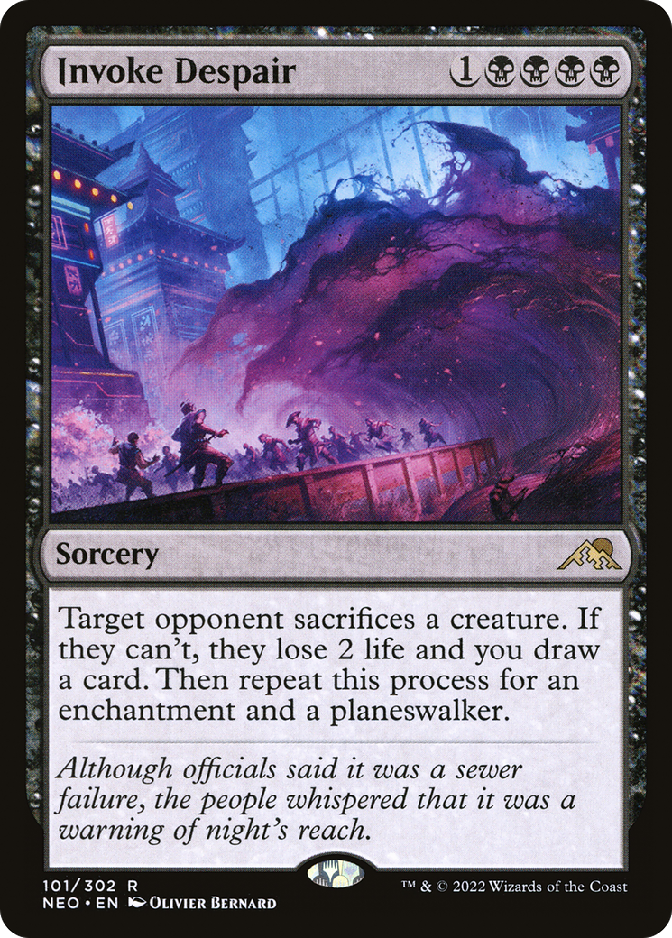 Invoke Despair (NEO-101)  Foil - Kamigawa: Neon Dynasty