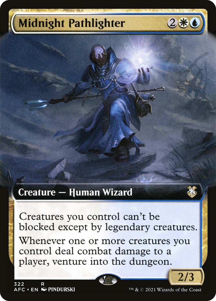 Midnight Pathlighter (Extended Art) (AFC-322) - Adventures in the Forgotten Realms Commander