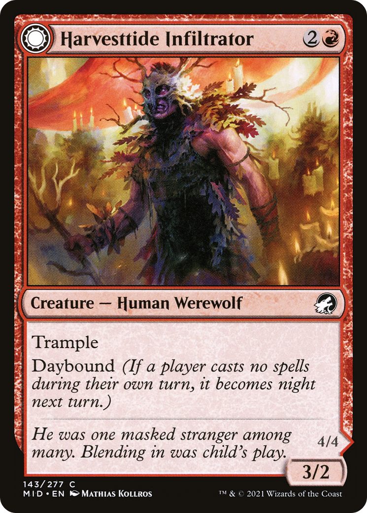 Harvesttide Infiltrator (MID-143)  Foil - Innistrad: Midnight Hunt: (Double Faced Transform)