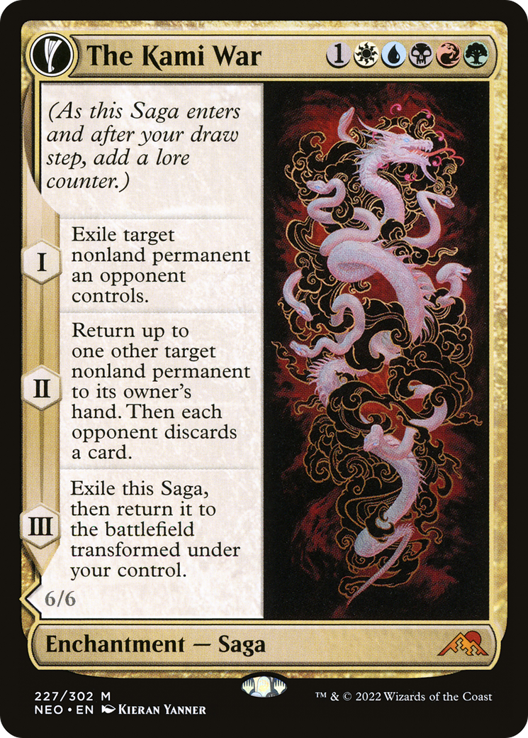 The Kami War (NEO-227)  Foil - Kamigawa: Neon Dynasty: (fandfc, enchantment)