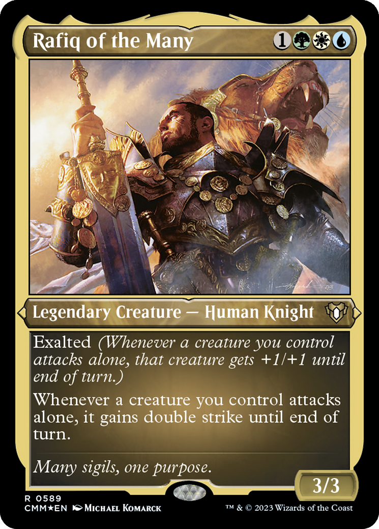 Rafiq of the Many (CMM-589)  Etched Foil - Commander Masters