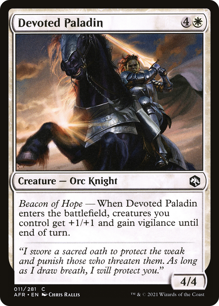 Devoted Paladin (AFR-011)  Foil - Adventures in the Forgotten Realms