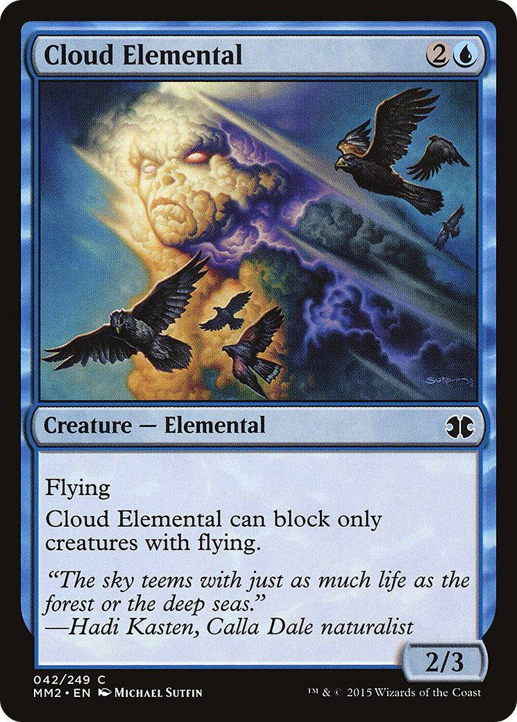 Cloud Elemental (MM2-042)  Foil - Modern Masters 2015