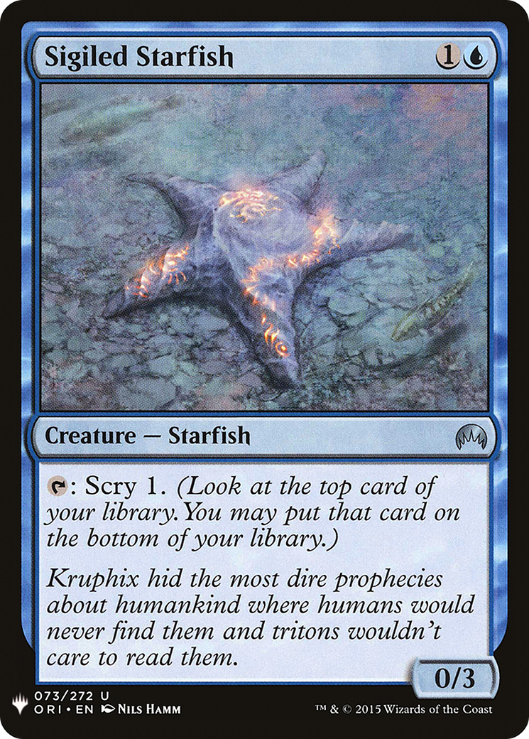 Sigiled Starfish (LIST-ORI-73)  - The List