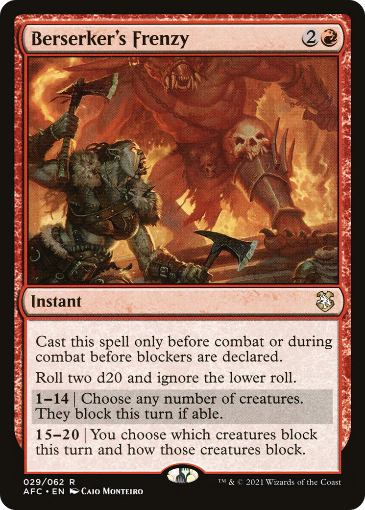 Berserker's Frenzy (AFC-029) - Adventures in the Forgotten Realms Commander