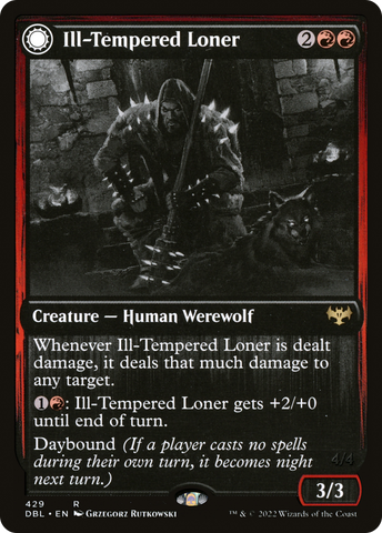 Ill-Tempered Loner (DBL-429)  Foil - Innistrad: Double Feature: (Double Faced Transform)