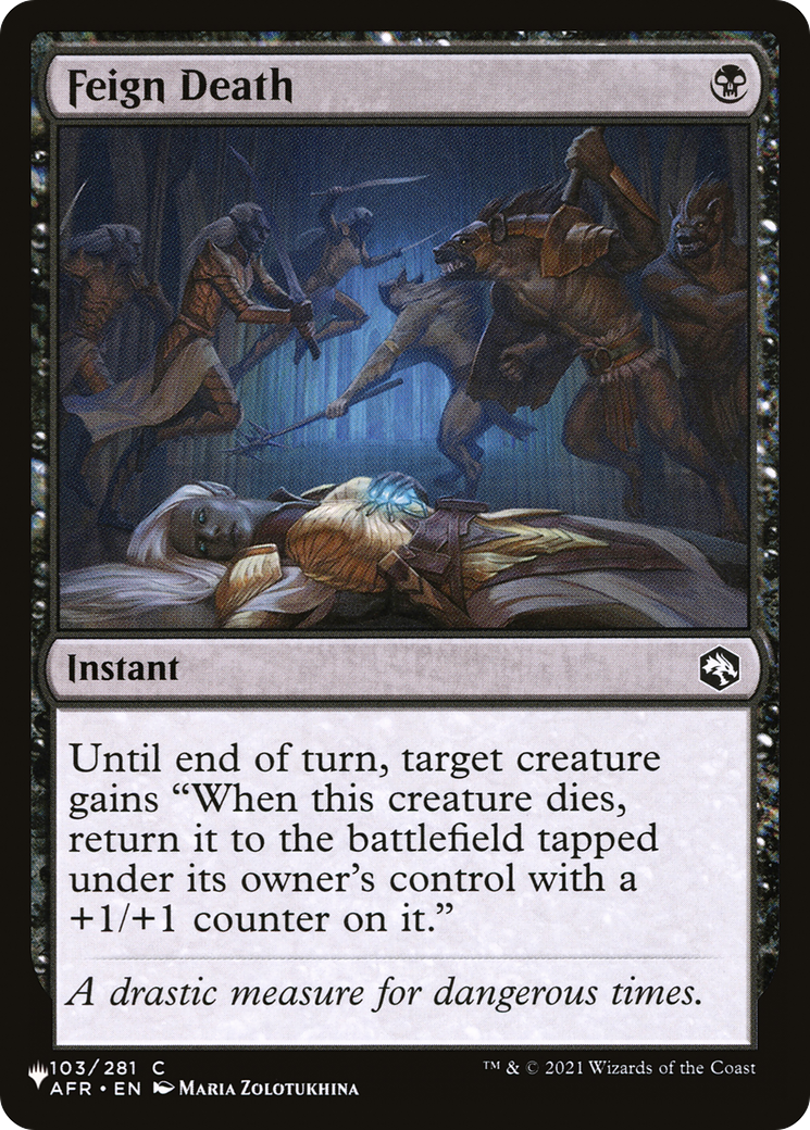 Feign Death (LIST-103/281)  - The List