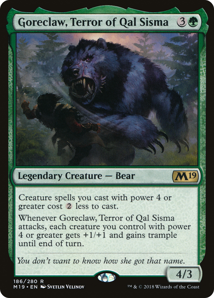 Goreclaw, Terror of Qal Sisma (M19-186)  Foil - Core Set 2019