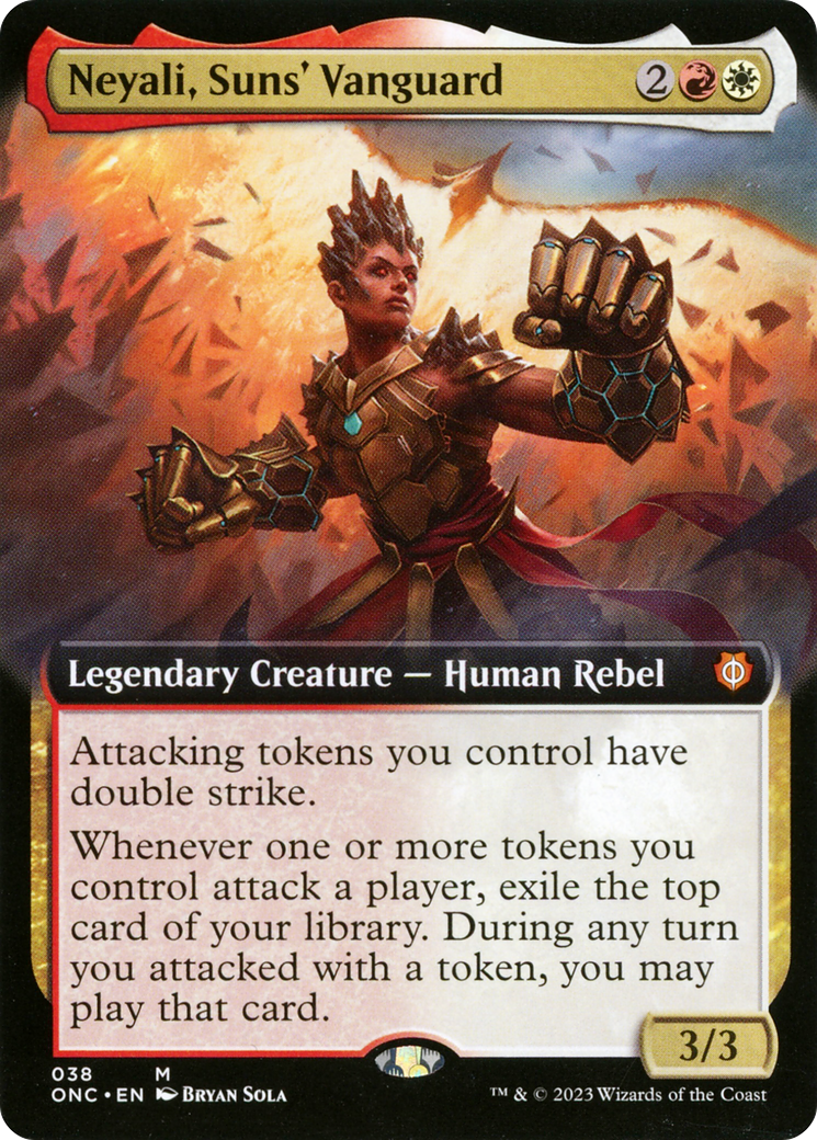 Neyali, Suns' Vanguard (Extended Art) (ONC-038)  Foil - Phyrexia: All Will Be One Commander: (Extended Art)