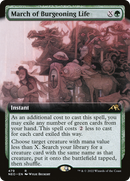 March of Burgeoning Life (Extended Art) (NEO-479)  Foil - Kamigawa: Neon Dynasty: (Extended Art)
