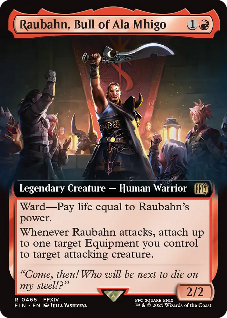 Raubahn, Bull of Ala Mhigo (Extended Art) (FIN-465)  Foil - FINAL FANTASY: (Extended Art)