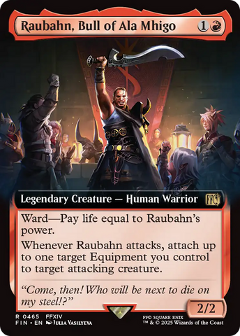 Raubahn, Bull of Ala Mhigo (Extended Art) (FIN-465)  Foil - FINAL FANTASY: (Extended Art)