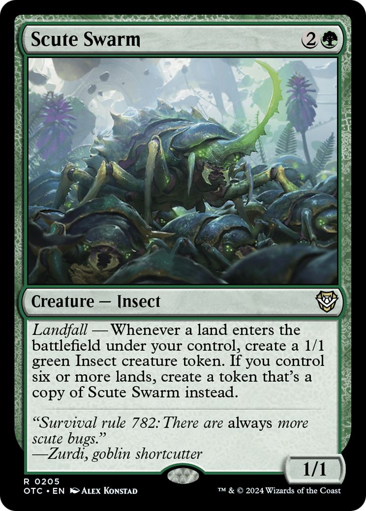 Scute Swarm (OTC-205)  - Outlaws of Thunder Junction Commander