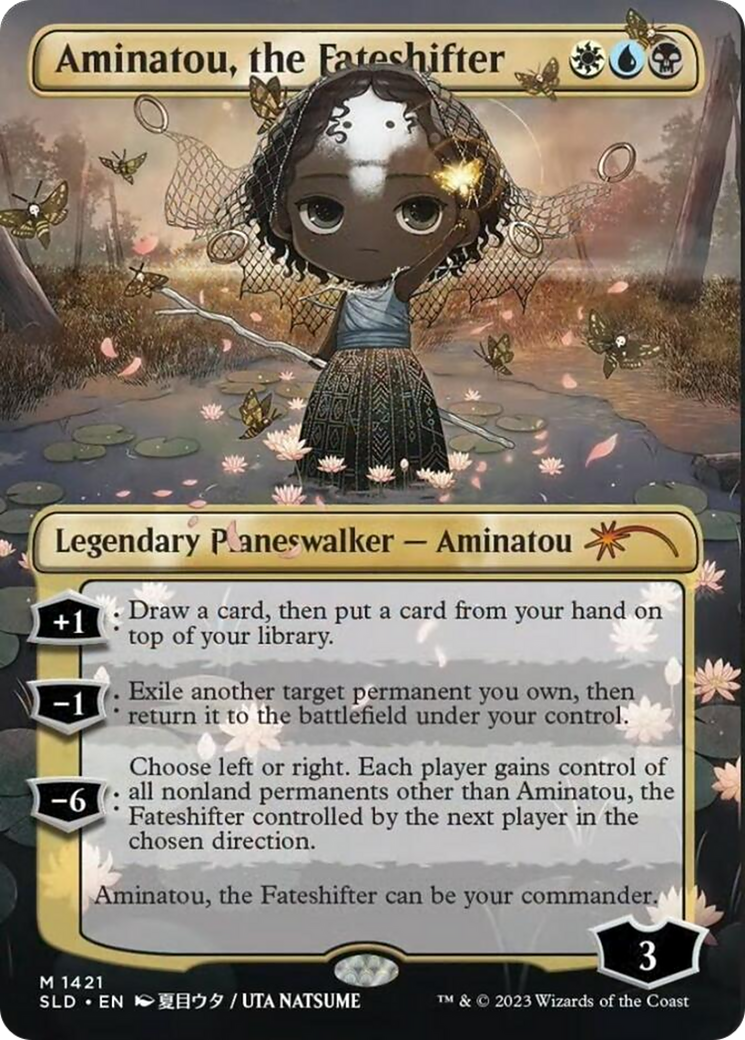 Aminatou, the Fateshifter (Rainbow Foil) (SLD-1421★) - Secret Lair Drop (Borderless) Foil