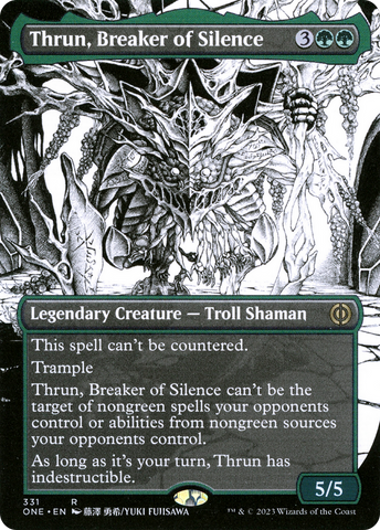 Thrun, Breaker of Silence (Borderless) (ONE-331)  - Phyrexia: All Will Be One: (Showcase)