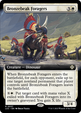 Bronzebeak Foragers (Extended Art) (LCC-037)  - The Lost Caverns of Ixalan Commander: (Extended Art)