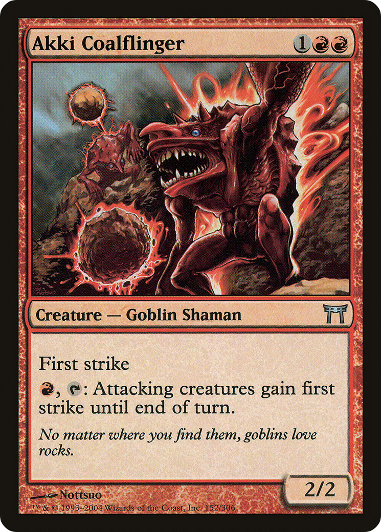 Akki Coalflinger (CHK-152)  Foil - Champions of Kamigawa
