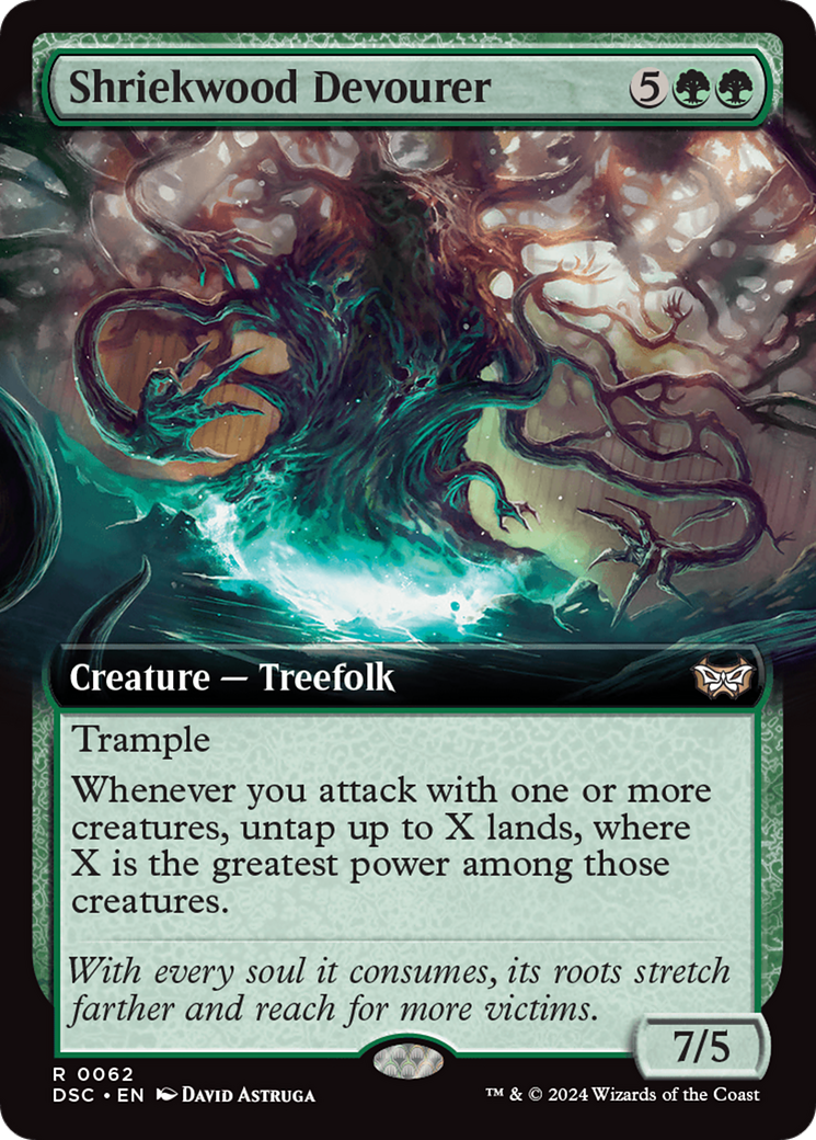 Shriekwood Devourer (Extended Art) (DSC-062)  - Duskmourn: House of Horror Commander: (Extended Art)
