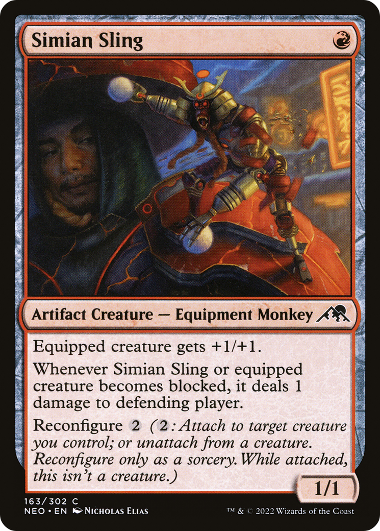 Simian Sling (NEO-163)  - Kamigawa: Neon Dynasty
