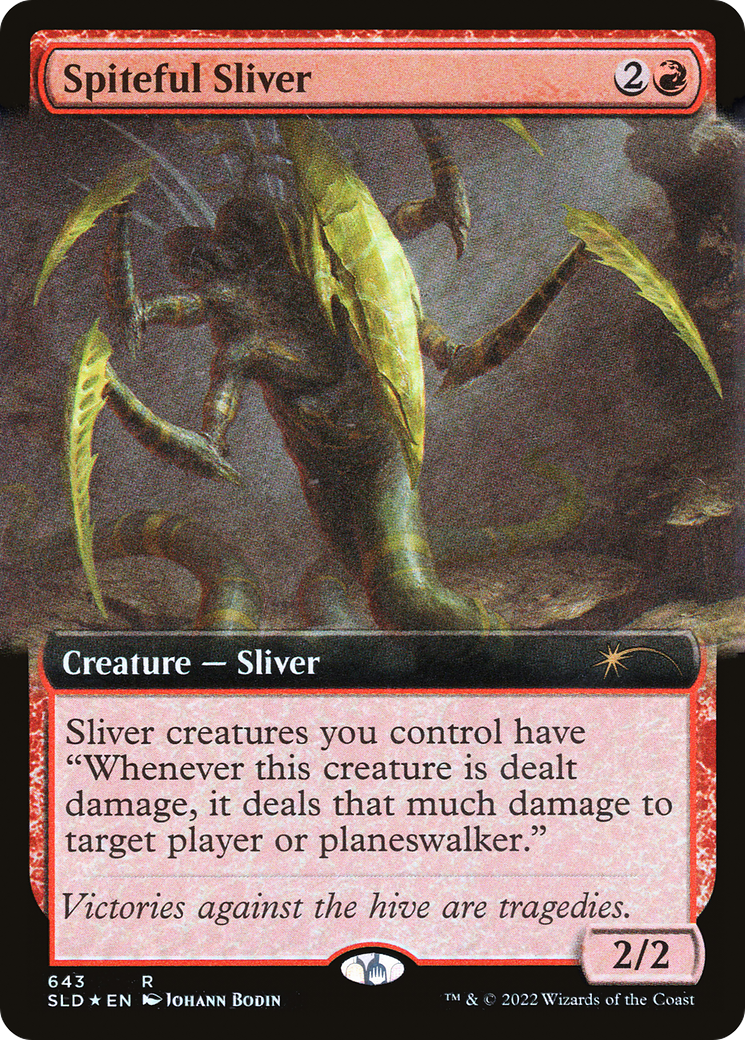 Spiteful Sliver (Extended Art) (SLD-643)  Foil - Secret Lair Drop: (Extended Art)