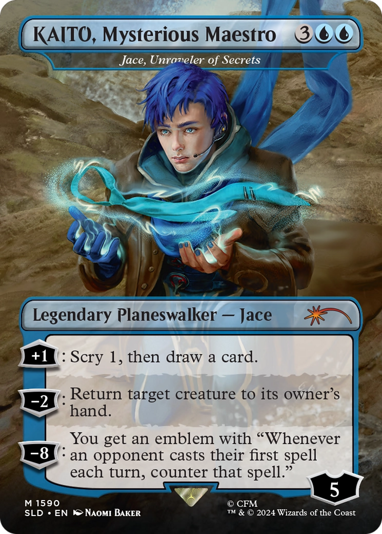 KAITO, Mysterious Maestro - Jace, Unraveler of Secrets (SLD-1590)  - Secret Lair Drop / KAITO, Mysterious Maestro (Borderless)