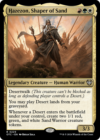 Hazezon, Shaper of Sand (OTC-229)  - Outlaws of Thunder Junction Commander
