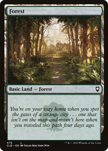Forest (470) (CLB-470)  Foil - Commander Legends: Battle for Baldur's Gate