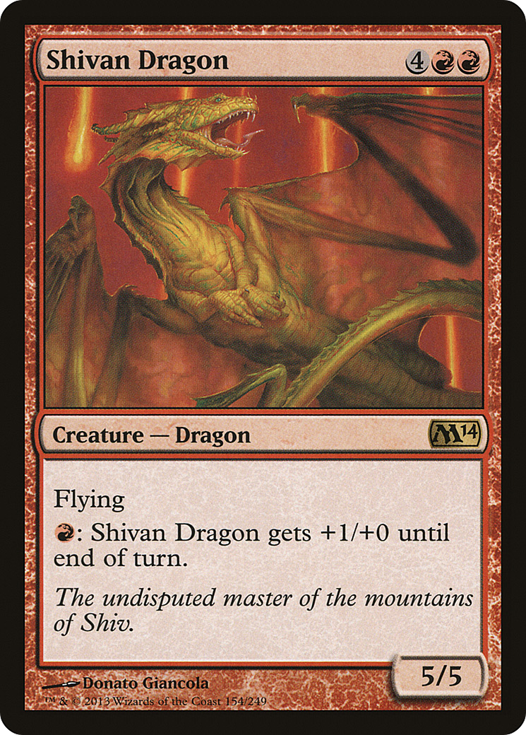 Shivan Dragon (M14-154)  Foil - Magic 2014