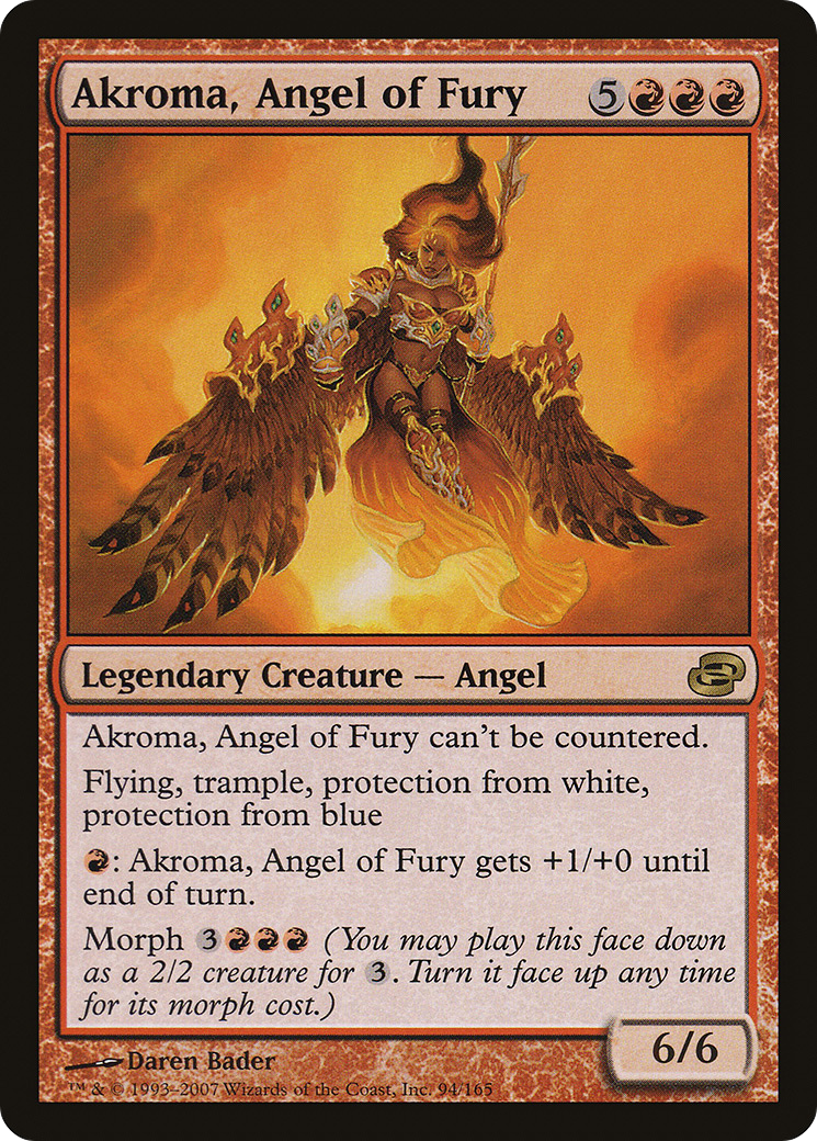 Akroma, Angel of Fury (PLC-094)  - Planar Chaos