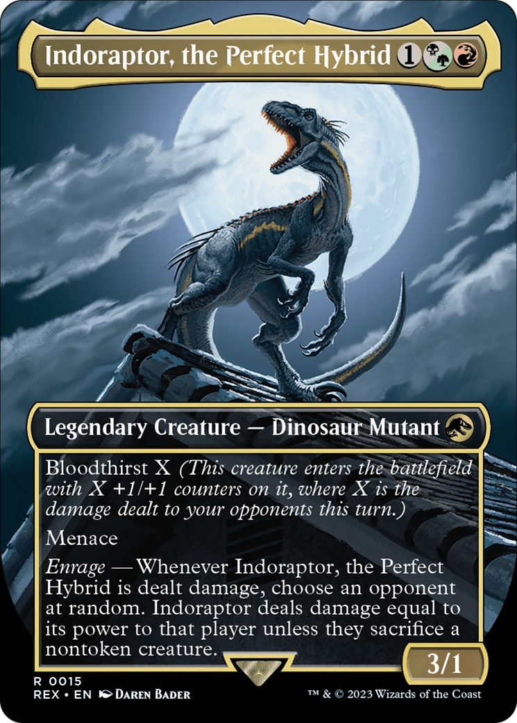 Indoraptor, the Perfect Hybrid (Borderless) (REX-015)  - Jurassic World Collection