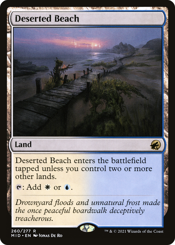 Deserted Beach (MID-260)  Foil - Innistrad: Midnight Hunt