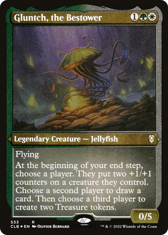 Gluntch, the Bestower (CLB-533)  Etched Foil - Commander Legends: Battle for Baldur's Gate
