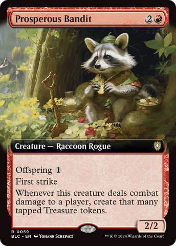 Prosperous Bandit (Extended Art) (BLC-059)  - Bloomburrow Commander