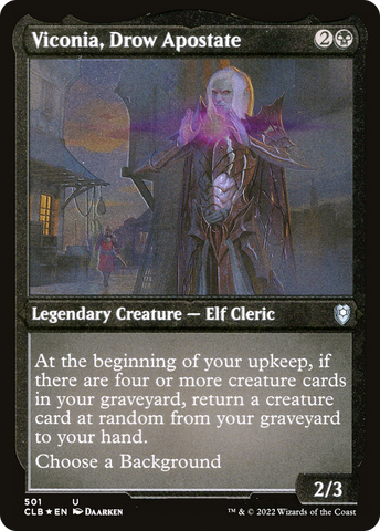 Viconia, Drow Apostate (CLB-501)  Etched Foil - Commander Legends: Battle for Baldur's Gate