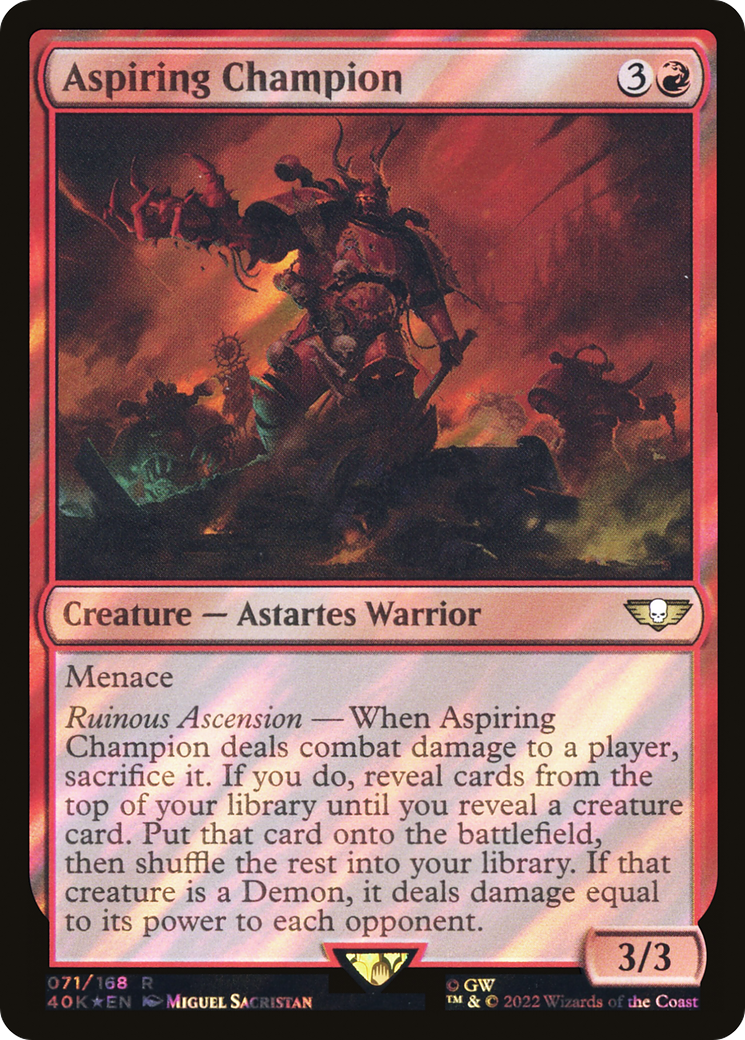 Aspiring Champion (Surge Foil) (40K-071)  Foil - Warhammer 40,000 Commander