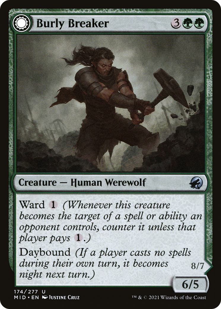Burly Breaker (MID-174)  - Innistrad: Midnight Hunt: (Double Faced Transform)