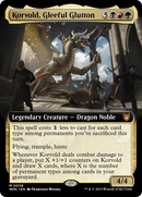 Korvold, Gleeful Glutton (Extended Art) (WOC-038)  - Wilds of Eldraine Commander: (Extended Art)