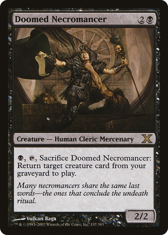 Doomed Necromancer (10E-137)  Foil - Tenth Edition