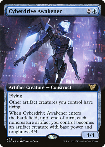 Cyberdrive Awakener (Extended Art) (NEC-048)  - Neon Dynasty Commander: (Extended Art)