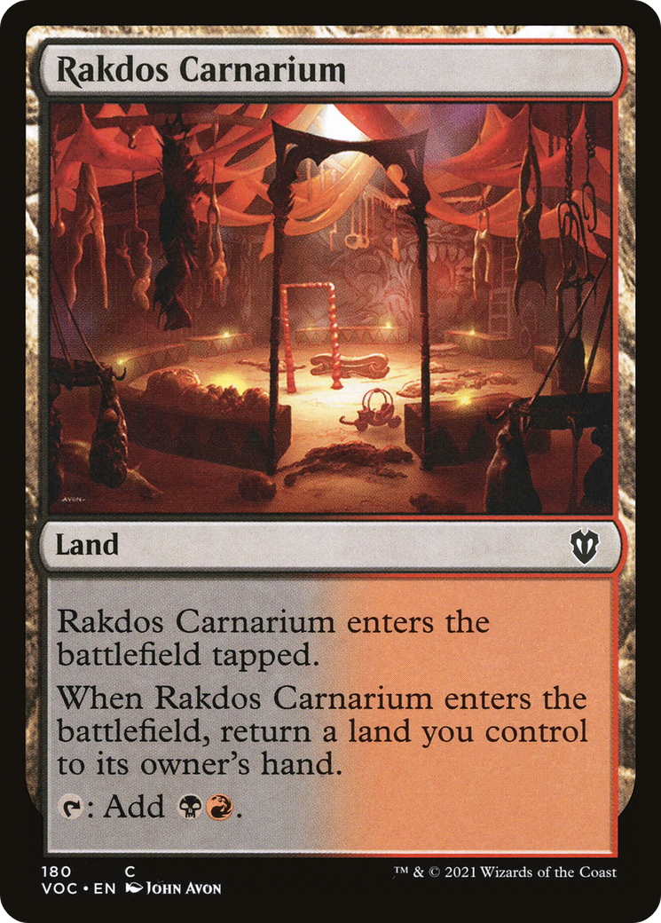 Rakdos Carnarium (VOC-180)  - Crimson Vow Commander