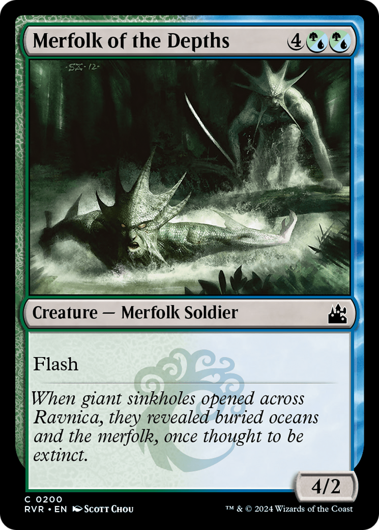 Merfolk of the Depths (RVR-200)  Foil - Ravnica Remastered