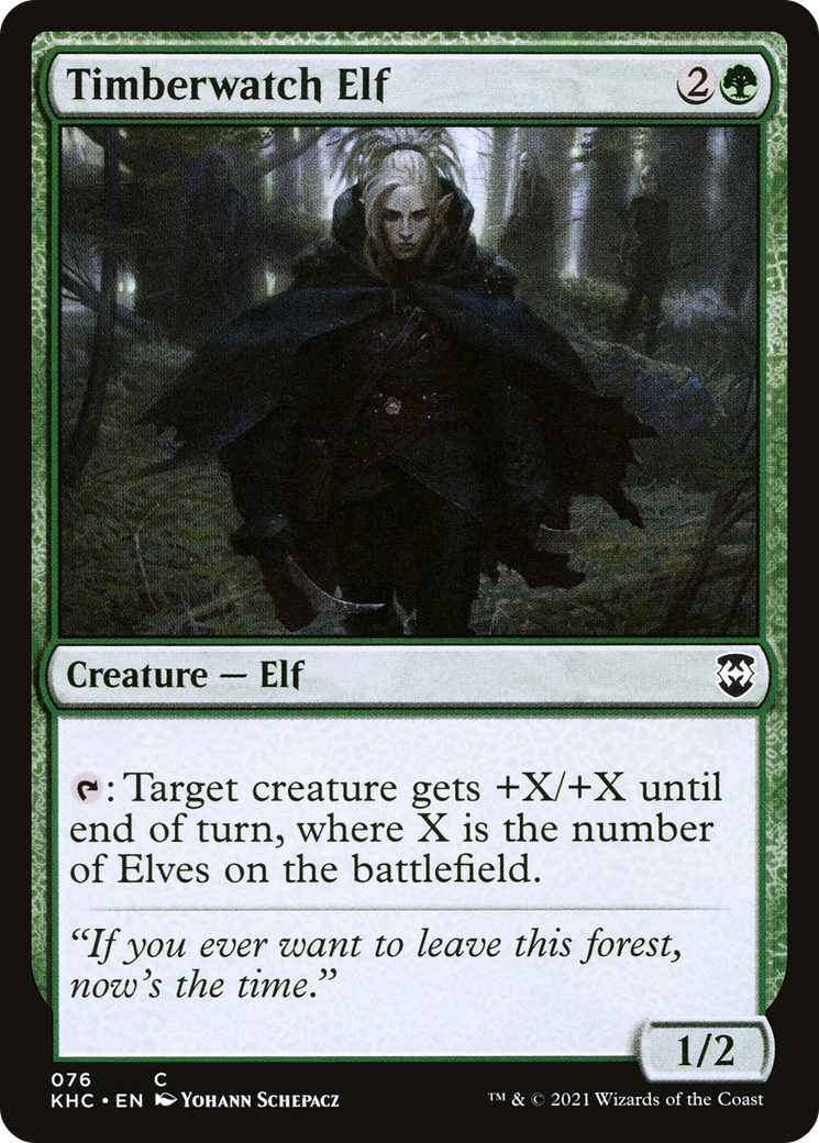 Timberwatch Elf (KHC-076)  - Kaldheim Commander